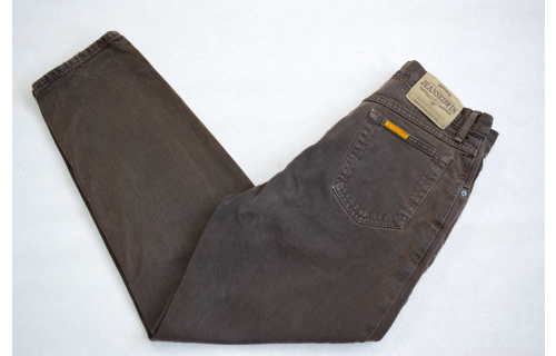 Edwin Jeans Hose Newton Slim Vintage Distressed Used Japan Braun Brown W 31 L 28