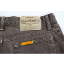 Edwin Jeans Hose Newton Slim Vintage Distressed Used Japan Braun Brown W 31 L 28