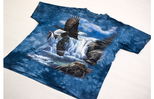 T-Shirt Animal Print Eagle Adler Mountain Batik All over Print Tye Dye Gr XL-XXL 2000 Vintage Tee