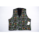 Cointreau Seide Weste Silk Vest Veste All Over Print Vintage Barkeeper L XL NEU