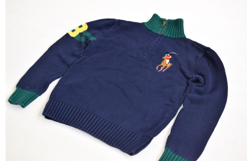 Polo Ralph Lauren Pullover Sweatshirt Sweater Big Logo Strick Longsleeve Kids M 10-12