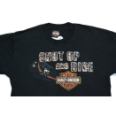 Harley Davidson T-Shirt Bike Motorrad Schaafheim Germany Deutschland Shut Up 2007 M   Sportster Fatboy Softail V-Rod Hessen Made in USA