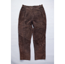 Leder Hose Leather Pant Trouser Braun Rau Apart Fashion Trachten Oktoberfest 44