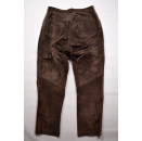 Leder Hose Leather Pant Trouser Braun Rau Apart Fashion Trachten Oktoberfest 44