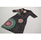 Desigual Kleid Dress Langarm Longsleeve Top Blumen Flower...