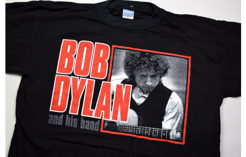 Bob Dylan T-Shirt Vintage Tour Folk Indie Rock Band TShirt Maglia Camiseta Gr XL