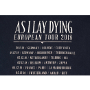 As i lay dying T-Shirt TShirt Maglia Camiseta Metal Death Core Band Tour 2018 L