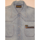 Wrangler Damen Jeans Hemd Shirt Longsleeve VTG Vintage Denim 90s Blau Blue Gr. M